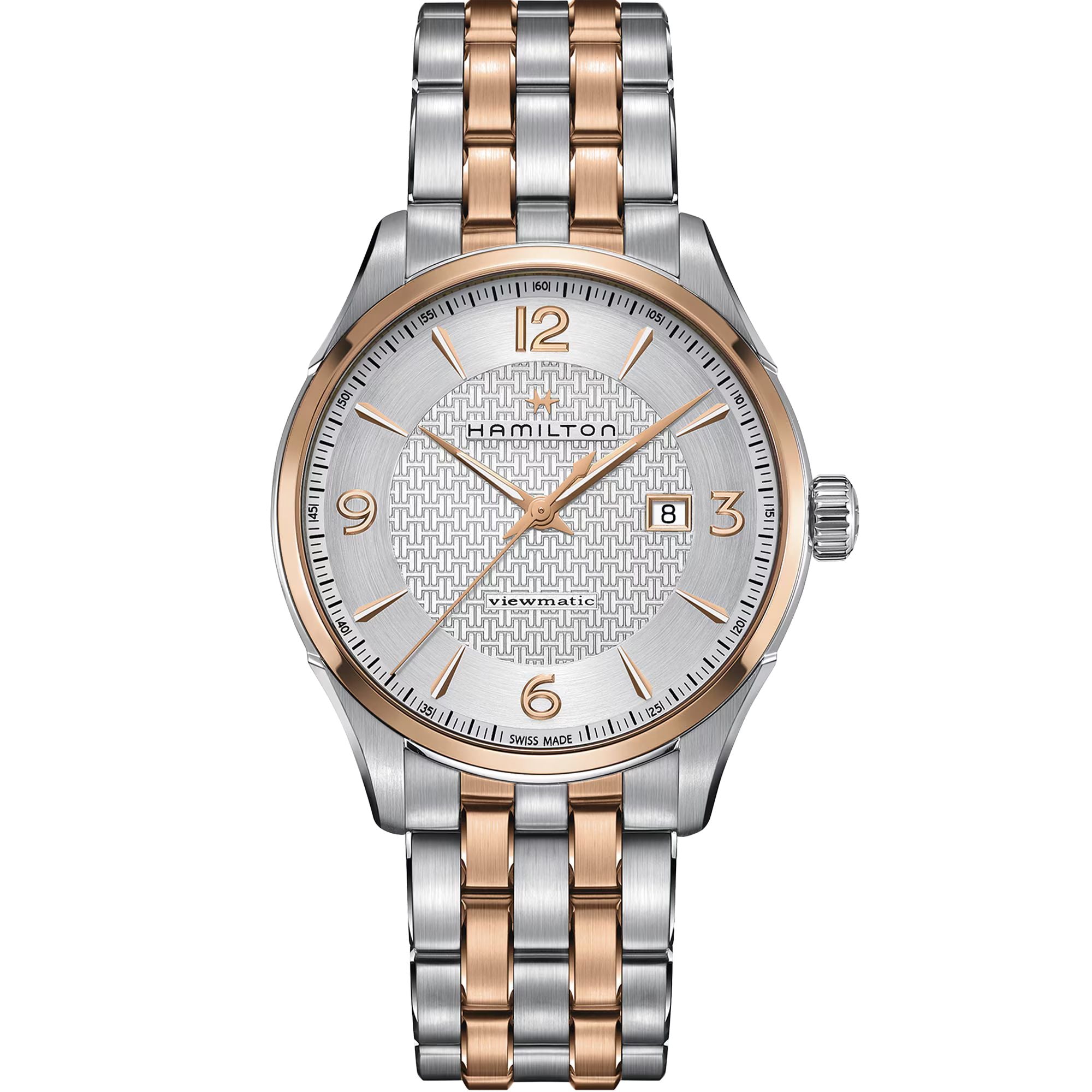 JAZZMASTER Silver/PVD Rose Silver Dial