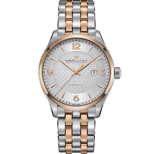 JAZZMASTER Silver/PVD Rose Silver Dial
