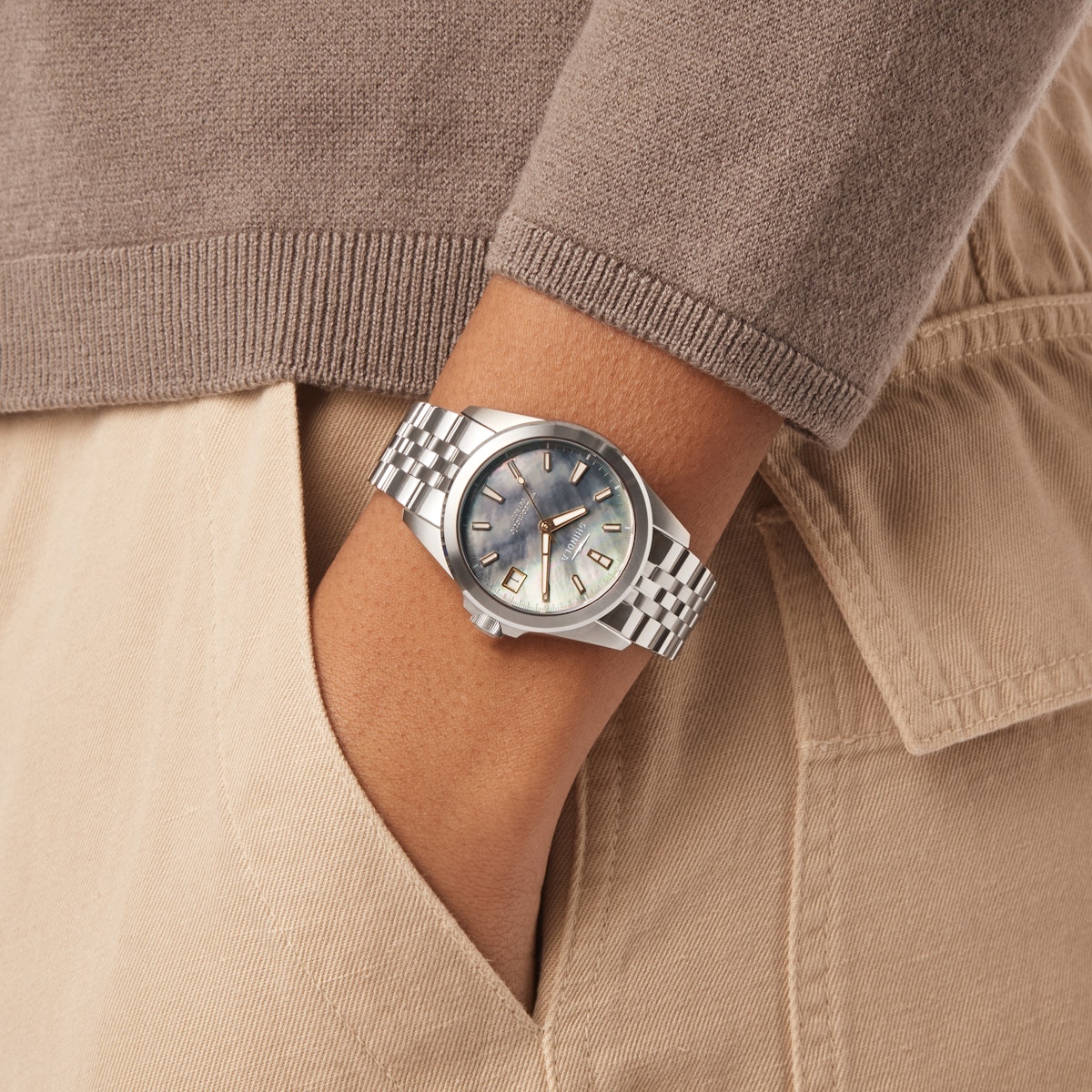 Shinola Monster Circadian Grey MOP |  Dial