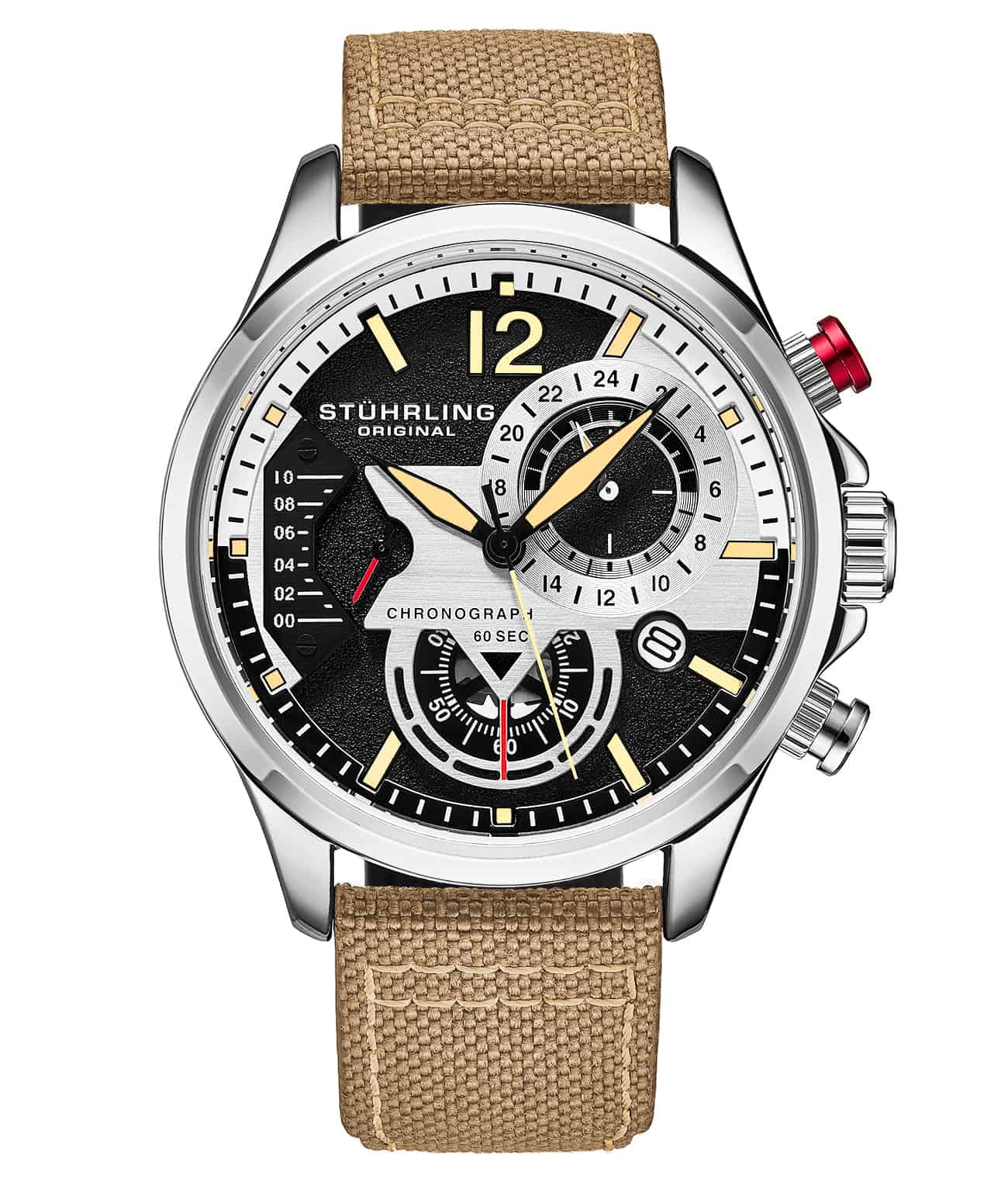 Stuhrling Original Cordura 4029 Quartz 45mm Aviator Quartz