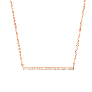 Lily Bar Necklace 18k Rose Gold