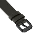 STRAP, 20mm, ITALIAN LEATHER, CROSS HATCH, IP BLACK BUCKLE, MOSS GREEN, XL ITALIAN LEATHER, CROSS HATCH
