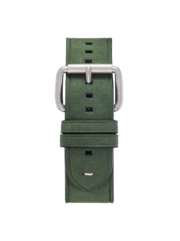 Roller Buckle Straps Green / Leather