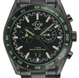 Freccia-Chronograph GV2 Swiss Quartz, SS/IPBLK Case, Black Bezel, Black Dial, IPBLK Stainless Steel Bracelet | Black Dial