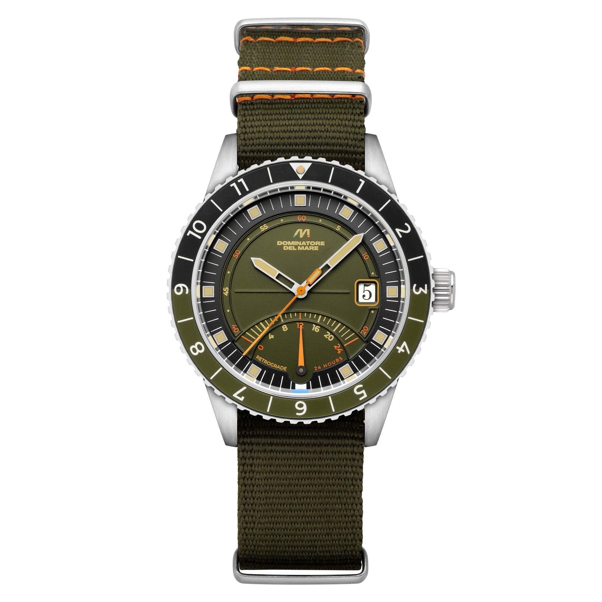 Fano Retrograde Green / Nylon Strap | Green Dial