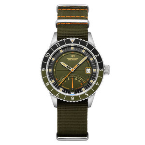 Fano Retrograde Green / Nylon Strap | Green Dial