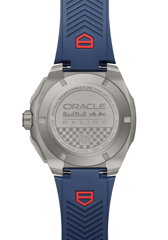 TAG HEUER FORMULA 1 CHRONOGRAH X ORACLE RED BULL RACING 44M, TITANIUM CASE, BLUE RUBBER STRAP, BLUE Red Bull Racing | Blue Dial