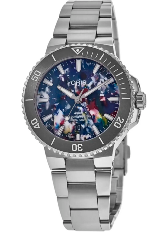 Aquis Date Upcycle 43.5mm Multicolor Dial