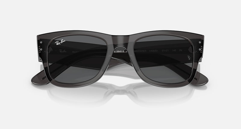 MEGA WAYFARER UNISEX Transparent Black / Dark Grey |  Dial