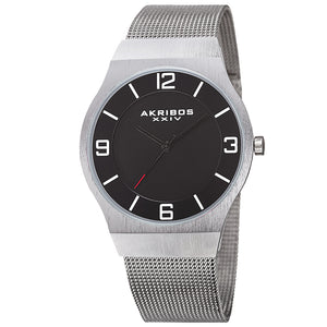 Casual Silver/Stainless Steel Black Dial