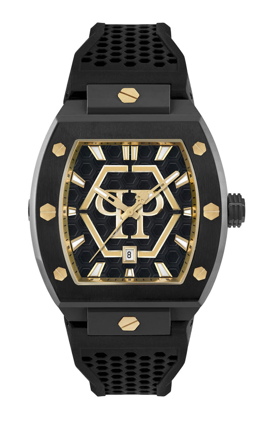 THE HEXAGON PHANTOM 44MM Black / Polyurethane | Black Dial