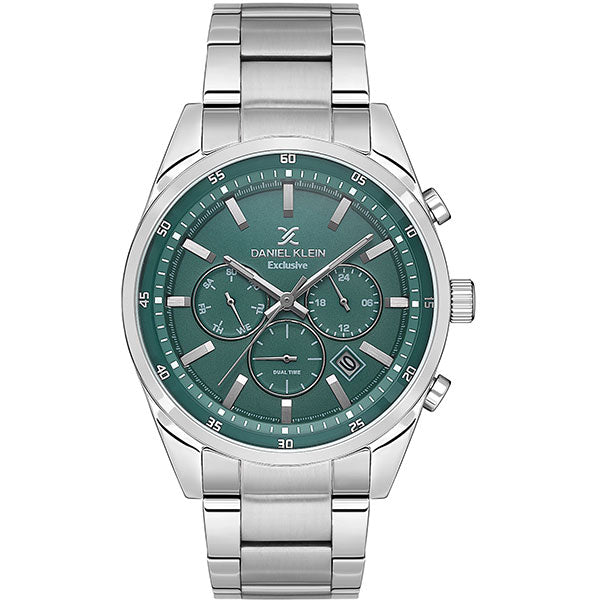 Exclusive Dual-Time - Day / Date - DK13663 Silver / Green Dial | Green Dial