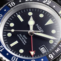 Diver GMT 200M Automatic Diving Watch - Blue & Black | Black Dial