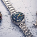 Dumas Blue / Orange / Stainless Steel | Blue Dial