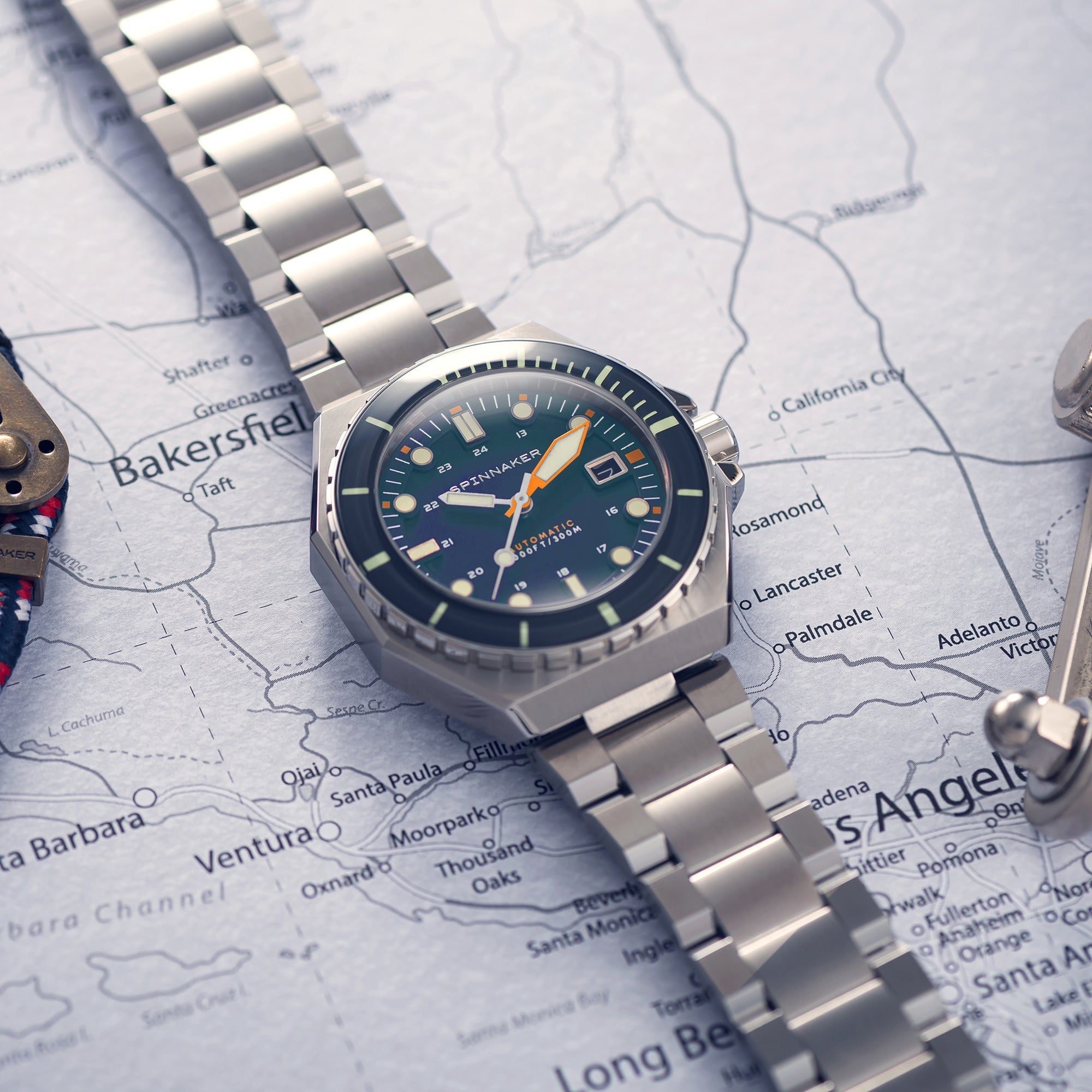 Dumas Blue / Orange / Stainless Steel | Blue Dial