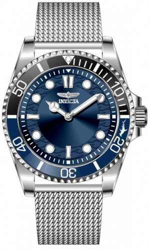 Pro Diver Men Blue Dial / Stainless Steel Mesh Bracelet Blue Dial