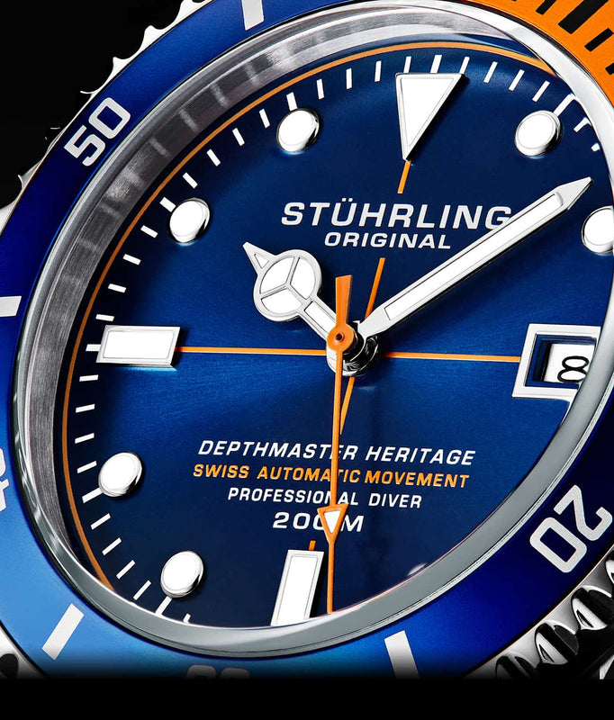 Aquadiver Blue Dial / Silver Stainless Steel Orange | Blue Dial