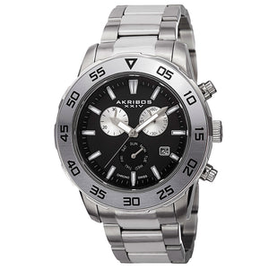 AK669SSB-Casual Silver/Stainless Steel | Black Dial