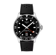 Seastar 1000 GMT Black / Rubber | Black Dial