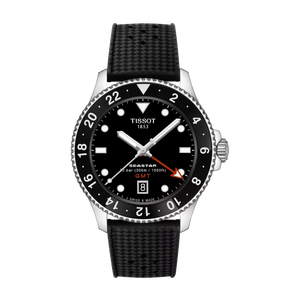 Seastar 1000 GMT Black / Rubber | Black Dial