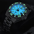 Silverjet AM/PM NH37 Automatic White Lume Glow Blue Dial | White Lume Dial Dial