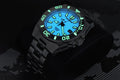 Silverjet AM/PM NH37 Automatic White Lume Glow Blue Dial | White Lume Dial Dial