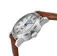 Madison Swiss Made ETA 2895 silver leather | Silver Dial