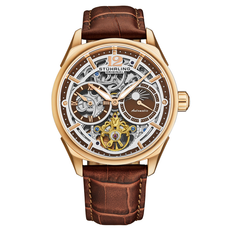 Legacy Automatic Skeleton Rose/ Browm | Rose Dial