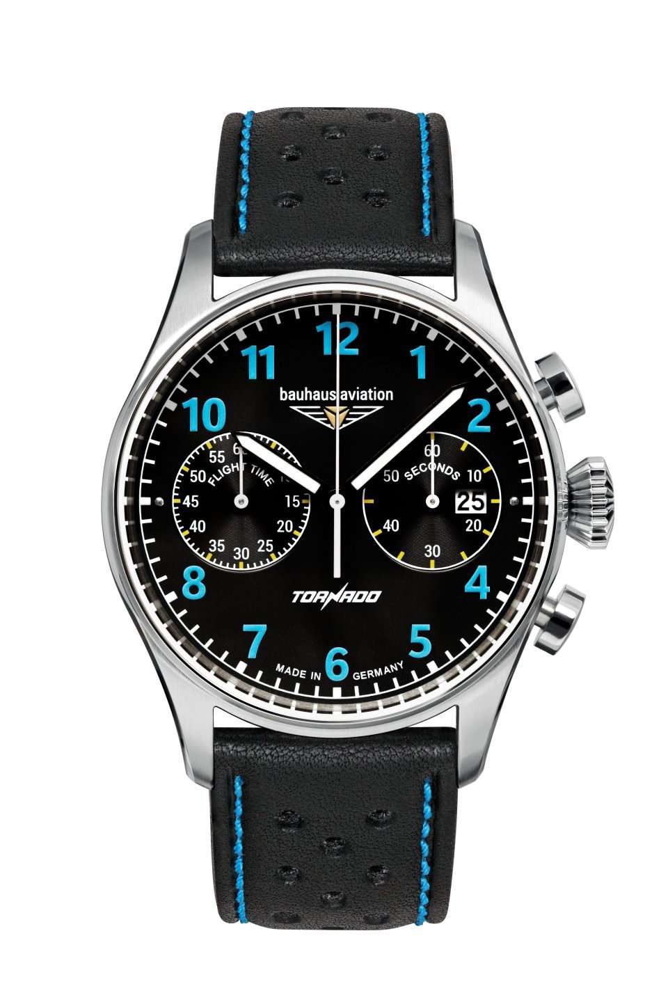 Aviation Tornado Black Dial with Light Blue | Black Dial