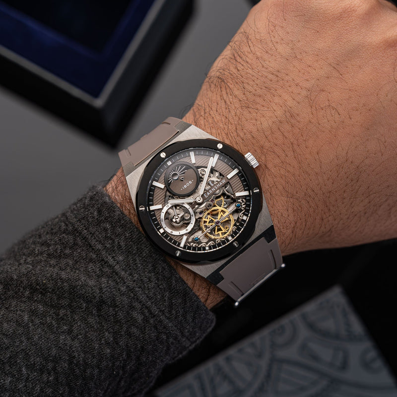 Drake Dual Time Automatic Khaki / Khaki Silicone | Khaki Dial