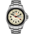 Officer AL815 Tritium Illuminated w/ Shatterproof Armourglass Crystal Stainless Steel Band | Cream Dial
