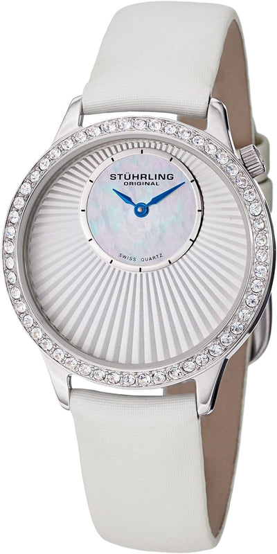 Vogue-336 White Leather | Silver Dial