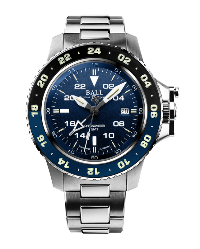Engineer Hydrocarbon AeroGMT II 42mm Blue dial / Black and blue bezel | Blue Dial