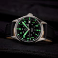Islander Mitchel Automatic Field Watch with Nylon Weave Strap and an AR Sapphire Crystal