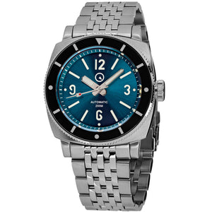 Islander Blue-Green Sandwich Dial Automatic Dive Watch with AR Sapphire Crystal, and Luminous Ceramic Bezel Insert