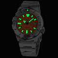 Islander Orange Dial Automatic Dive Watch with AR Double Dome Sapphire Crystal, and 120-click Bezel