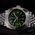 Islander Black Sandwich Dial Automatic Dive Watch with AR Sapphire Crystal, and Pilot Bezel