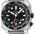 XO Submarine Sellita SW200 rotating bezel Black Divers watch Mesh | Black Dial