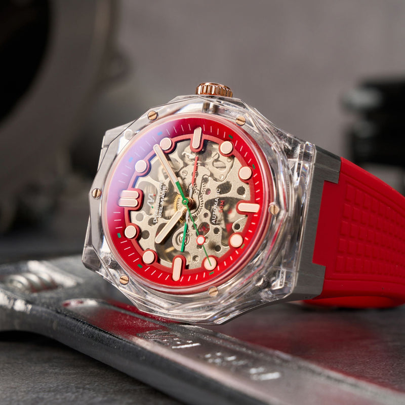 Ravello Automatic Red / Silicone | Red Dial