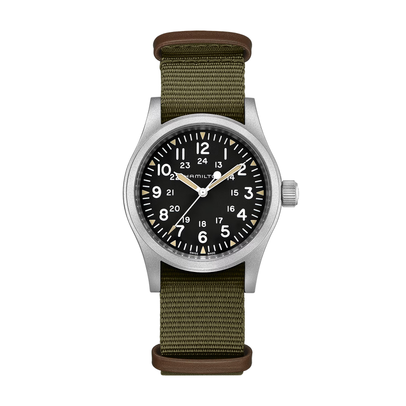 Khaki Field Black / Fabric | Black Dial