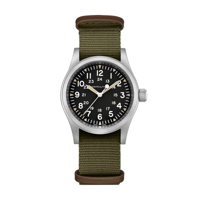KHAKI FIELD Black / Fabric Black Dial