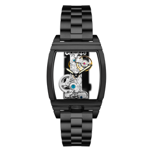 Discovery Wolver Bridge Mechanical Black / Stainless Steel Transparent Dial