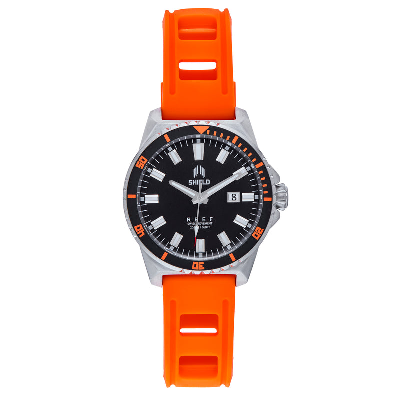 Reef Strap Watch w/Date Orange | Black Dial