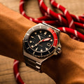 Dumas Blue Dial / Red / Stainless Steel | Blue Dial