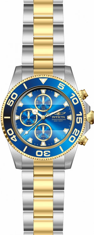 Pro Diver Chronograph Blue Dial / Two-Tone Silver-Gold Stainless Steel Bracelet Blue Dial
