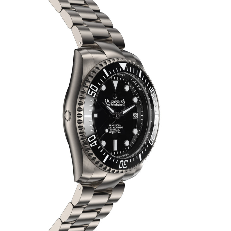 TITANIUM Swiss Automatic SW200 Deep Marine Explorer II