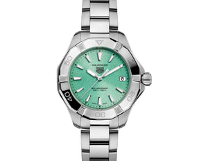 Aquaracer Professional 200 Solargraph Solar Quartz Mother-Of-Pearl Dial / Stainless Steel Bracelet Teal Dial