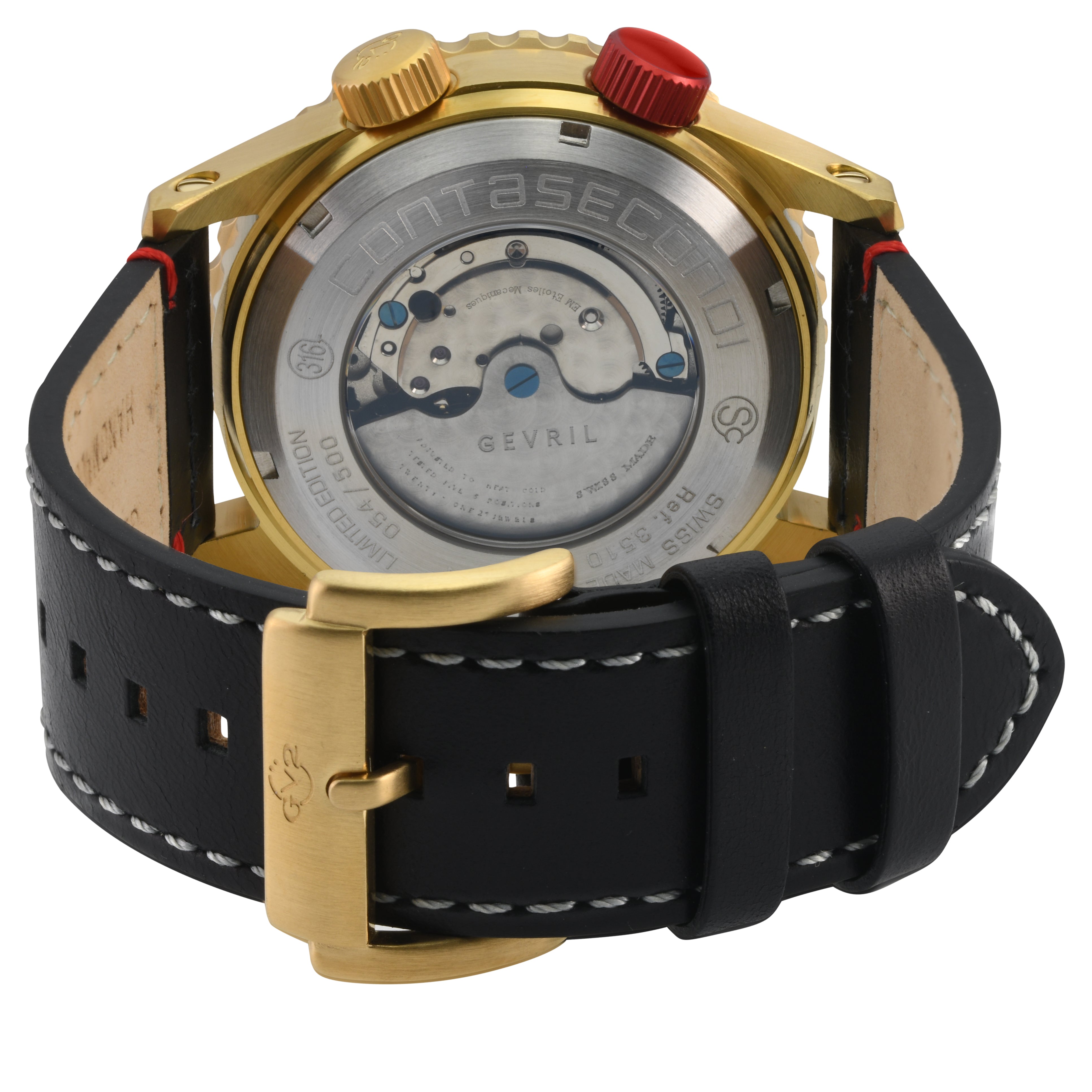 Contasecondi Gold GV2 by Gevril Swiss Automatic Dual Rotating