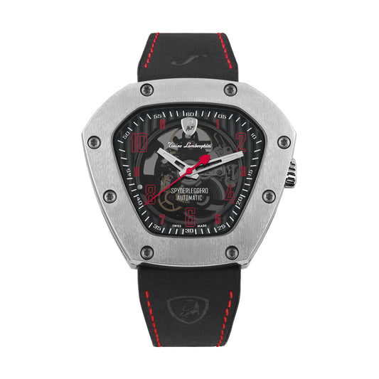 Spyderleggero Skeleton TITANIUM / RED (Extended Ship Time from Switzerland) Black Dial