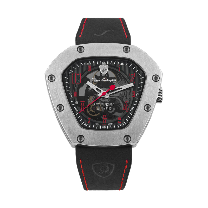 Spyderleggero Skeleton TITANIUM / RED (Extended Ship Time from Switzerland) Black Dial